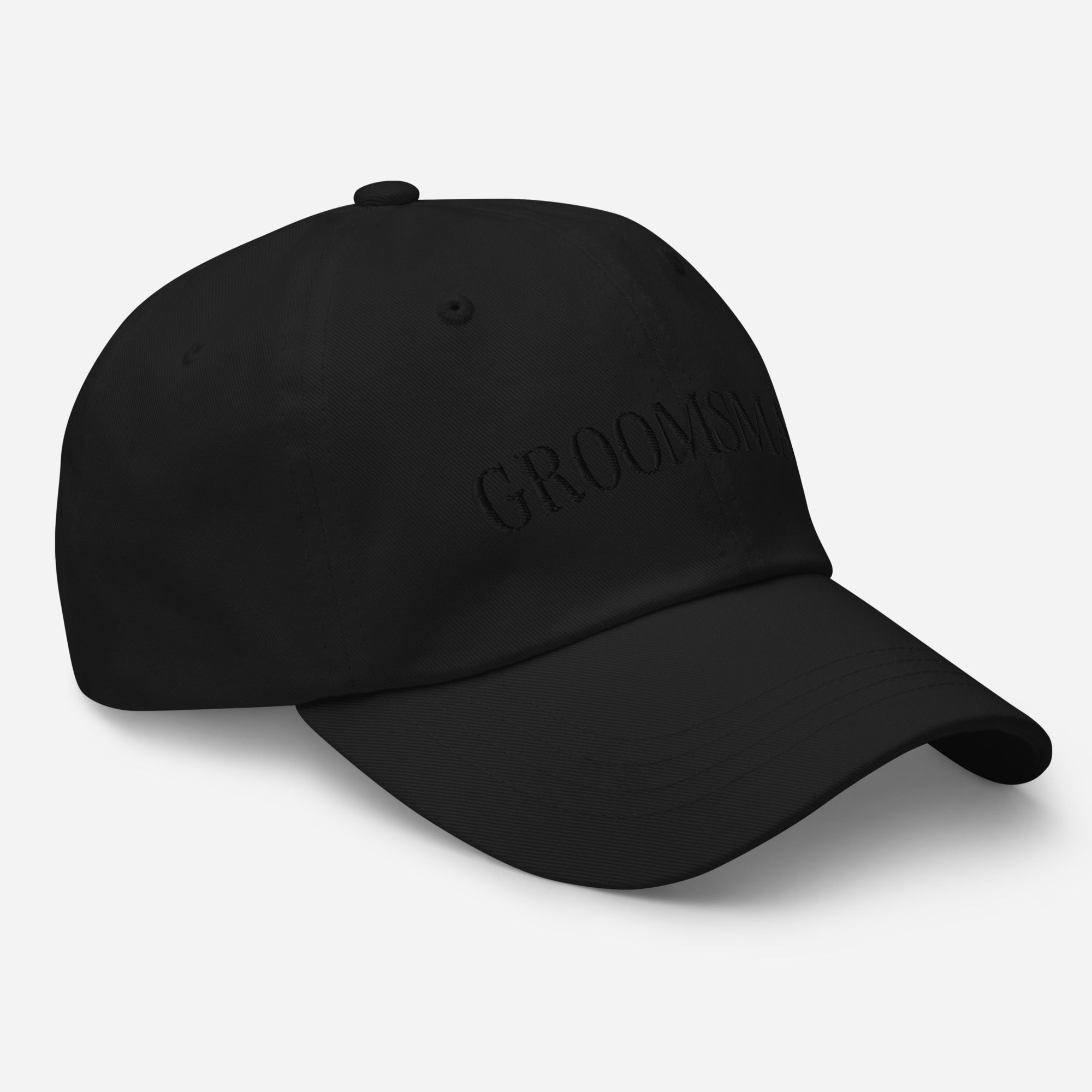 Embroidered Groomsman Hat - Black-Union Threads