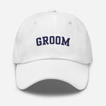 Varsity Groom Hat - White-Union Threads
