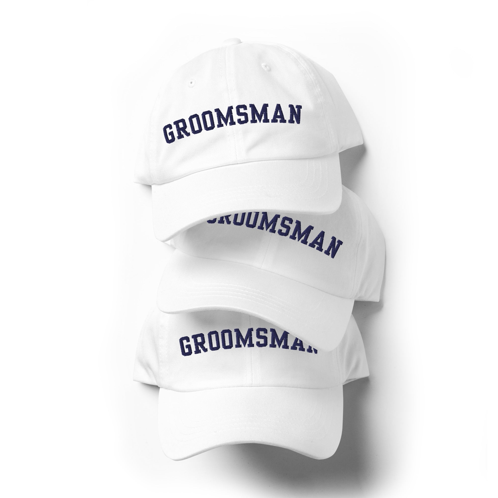 Varsity Groomsman Hat - White-Union Threads