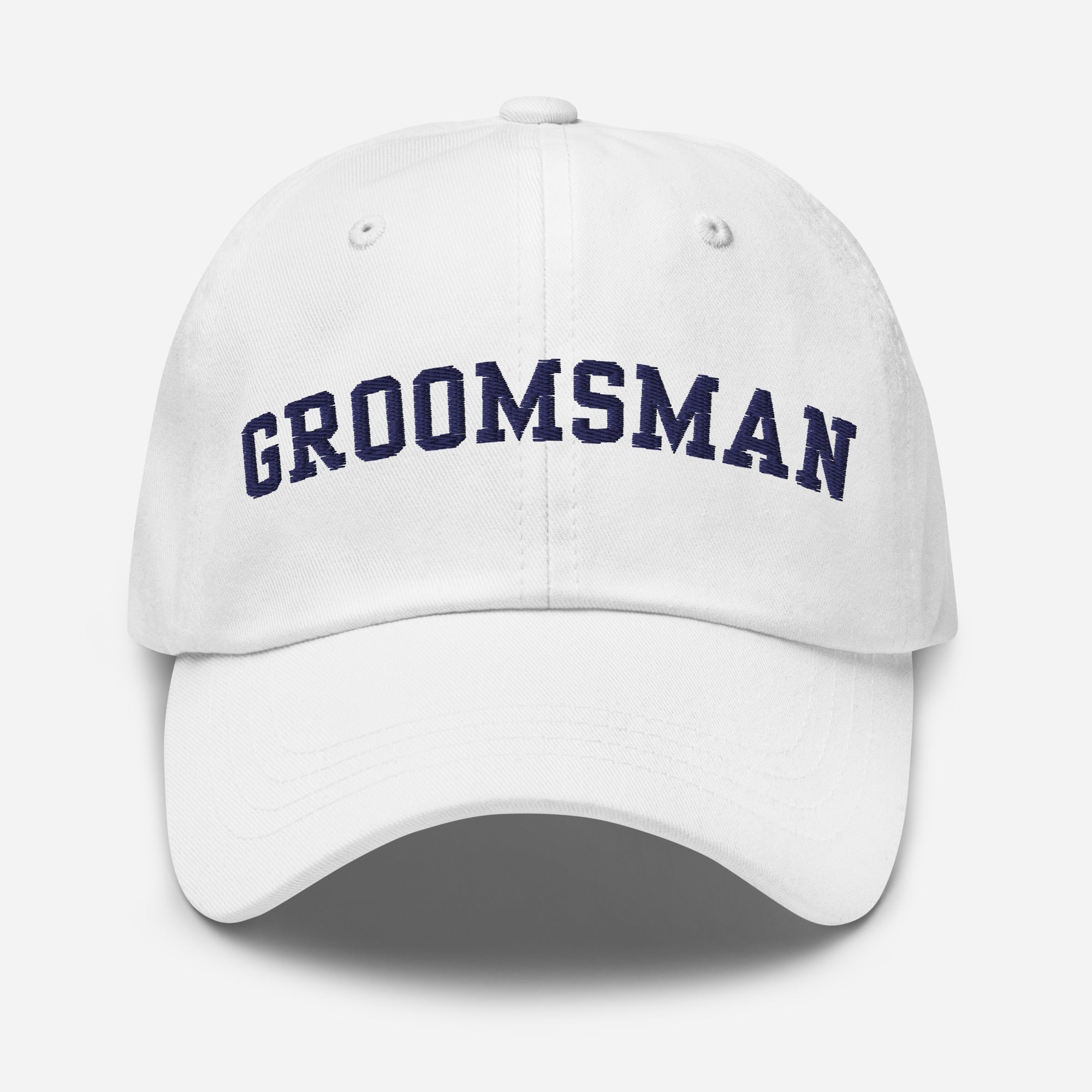 Varsity Groomsman Hat - White-Union Threads