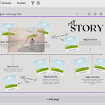 Our Story: Custom Relationship Timeline  - Editable Canva Template | Contemporary, Modern Wedding Sign