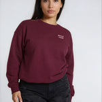 Model wearing Bachelorette Tour Sweatshirt - Maroon
