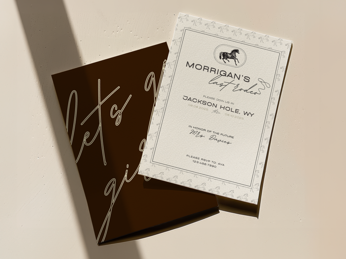Last Rodeo Bachelorette Party Invitation Canva Template