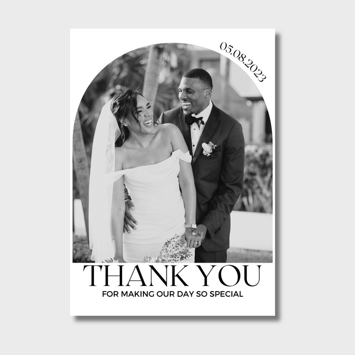 Modern Arch Thank You Card Template