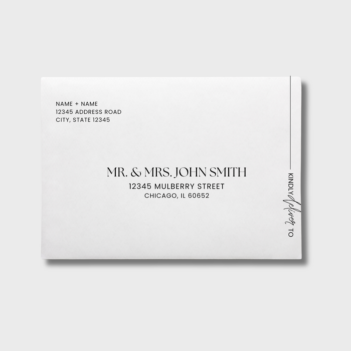 Modern & Minimalist Wedding Invitation Envelope Template