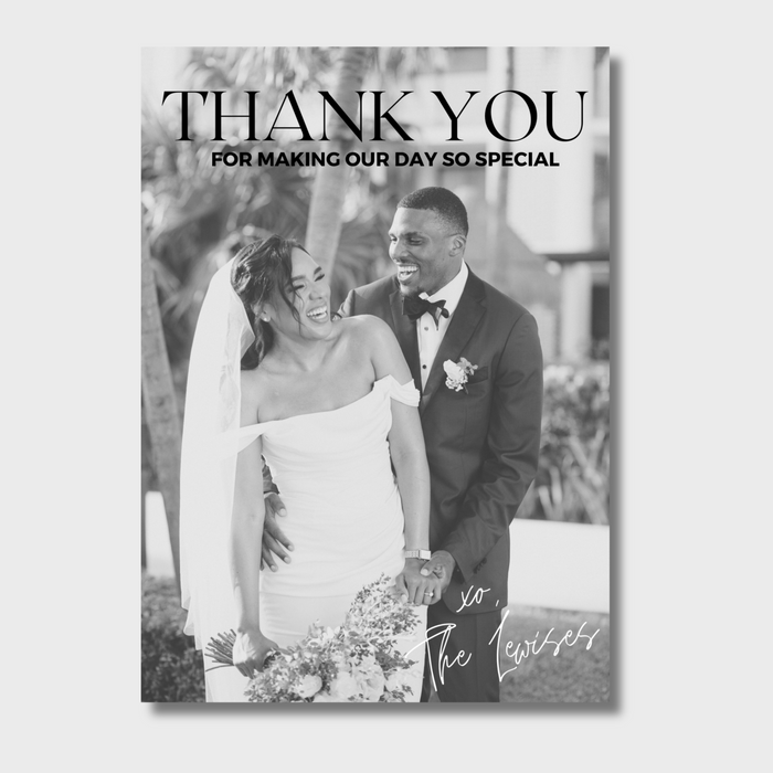 Modern Thank You Card  Canva Template