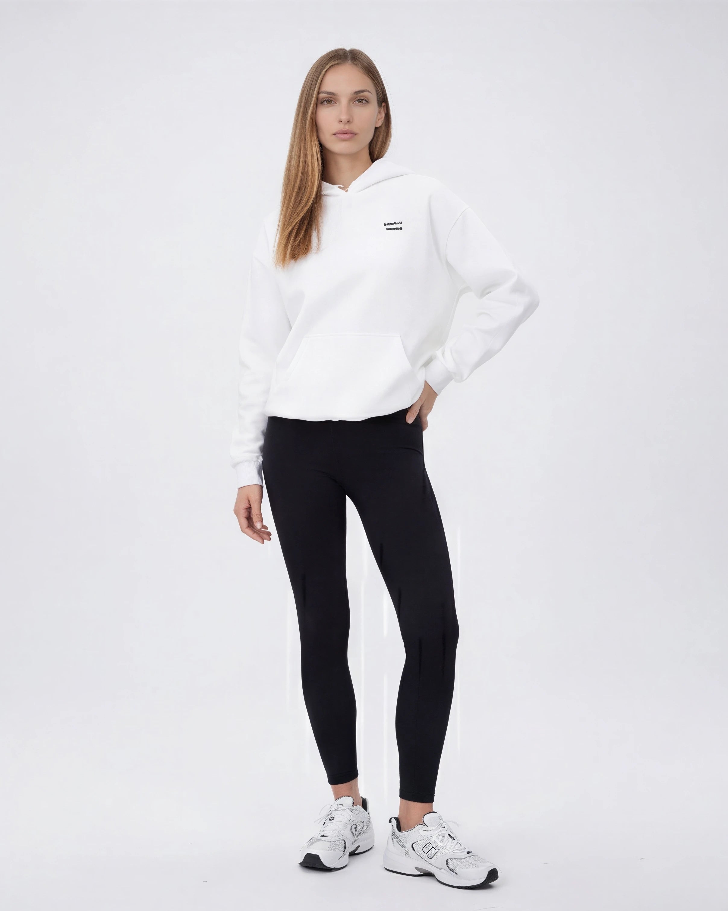 Model wearing Bachelorette Tour Hoodie - White