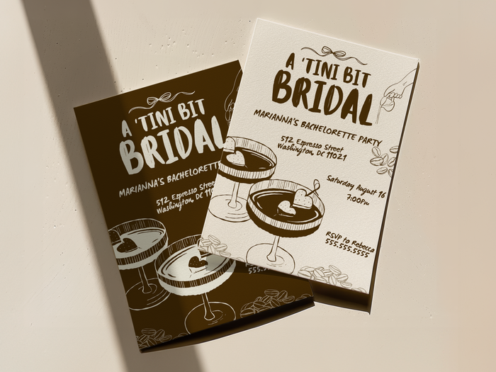 Espresso Martini Bachelorette Party Invitation Canva Template