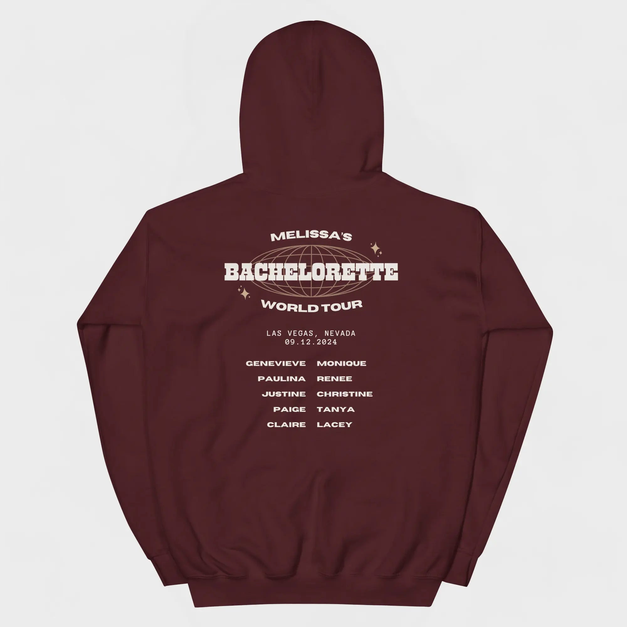 Bachelorette Tour Hoodie - Maroon-Union Threads