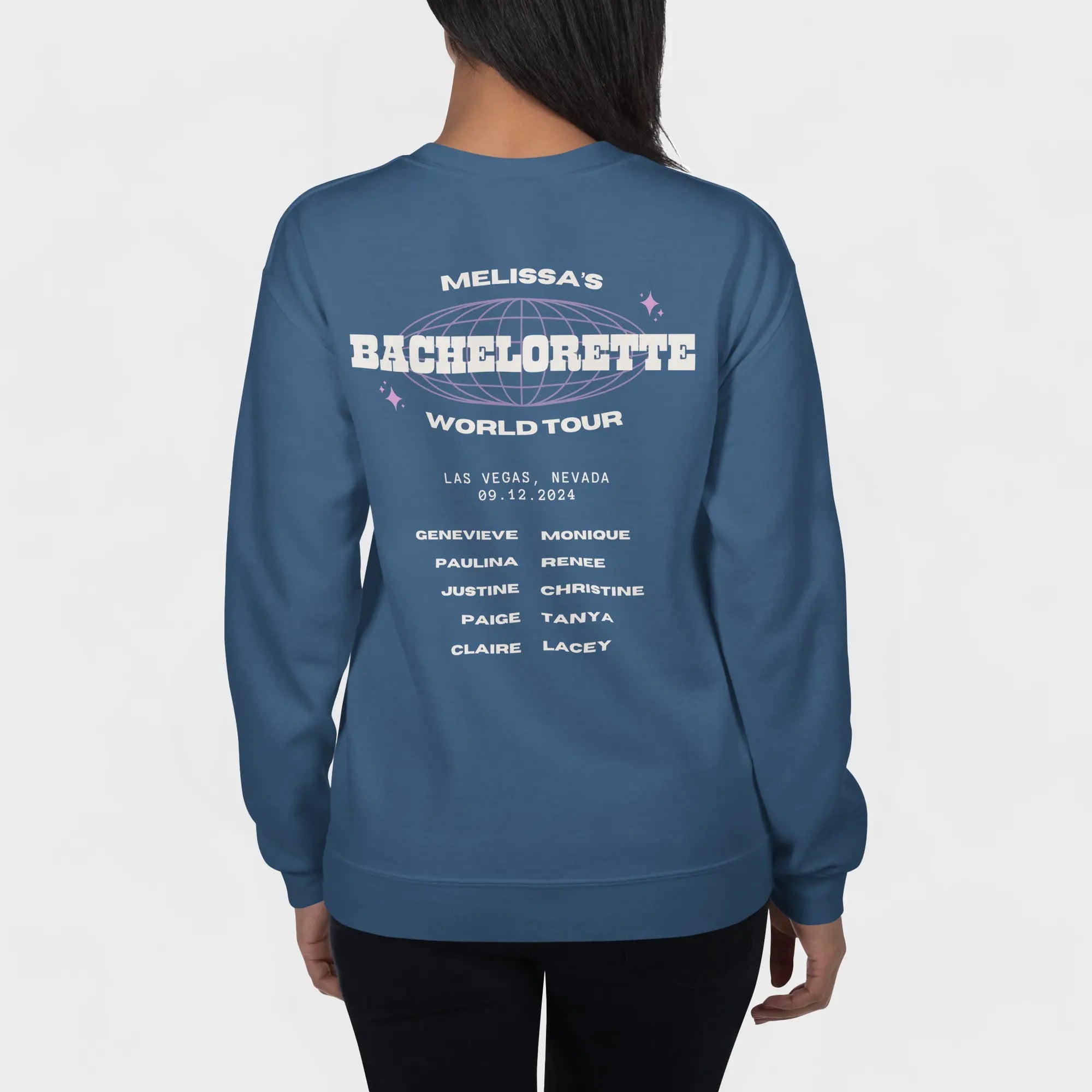Bachelorette Tour Sweatshirt - Indigo Blue-Union Threads