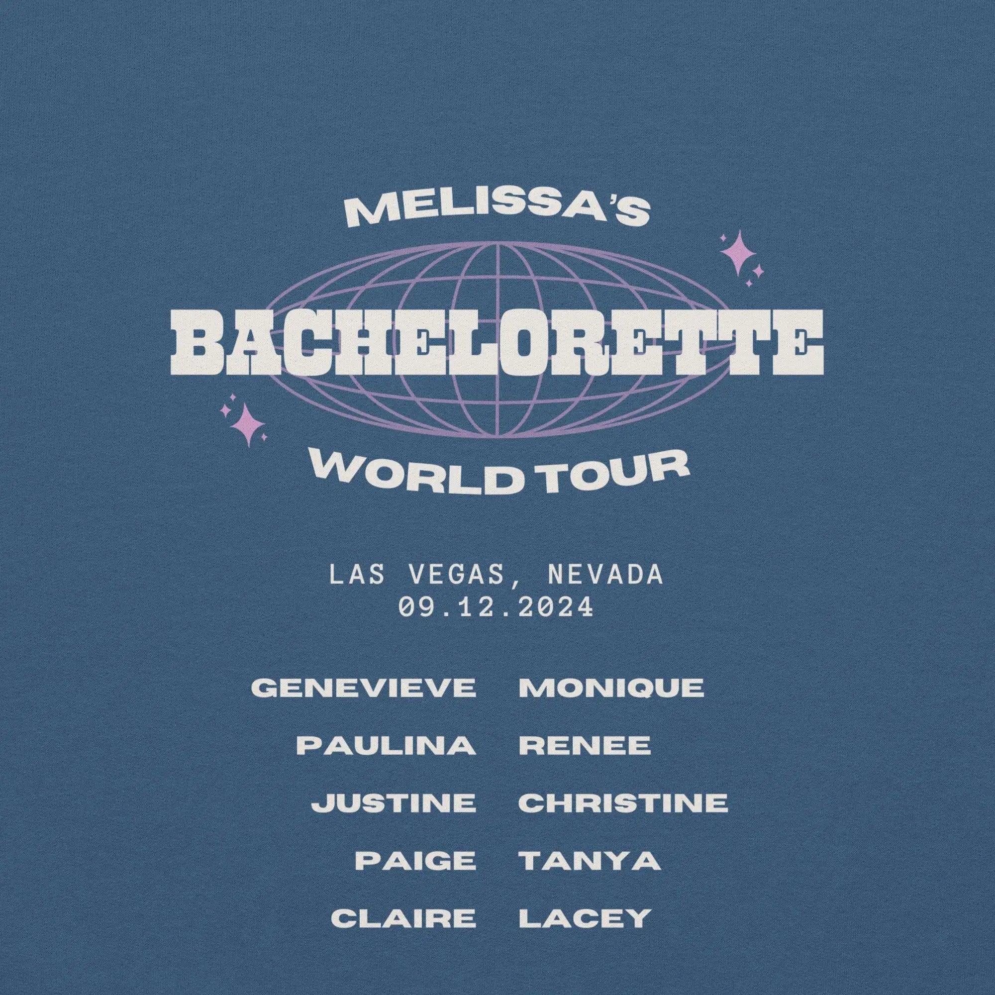 Bachelorette Tour Sweatshirt - Indigo Blue-Union Threads
