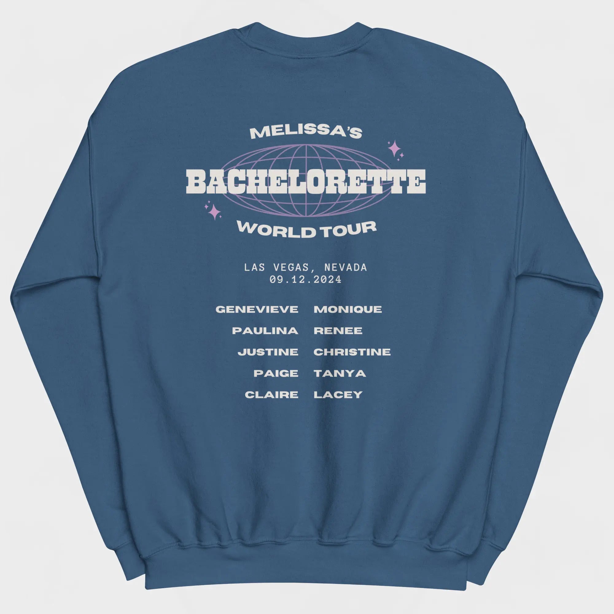 Bachelorette Tour Sweatshirt - Indigo Blue-Union Threads