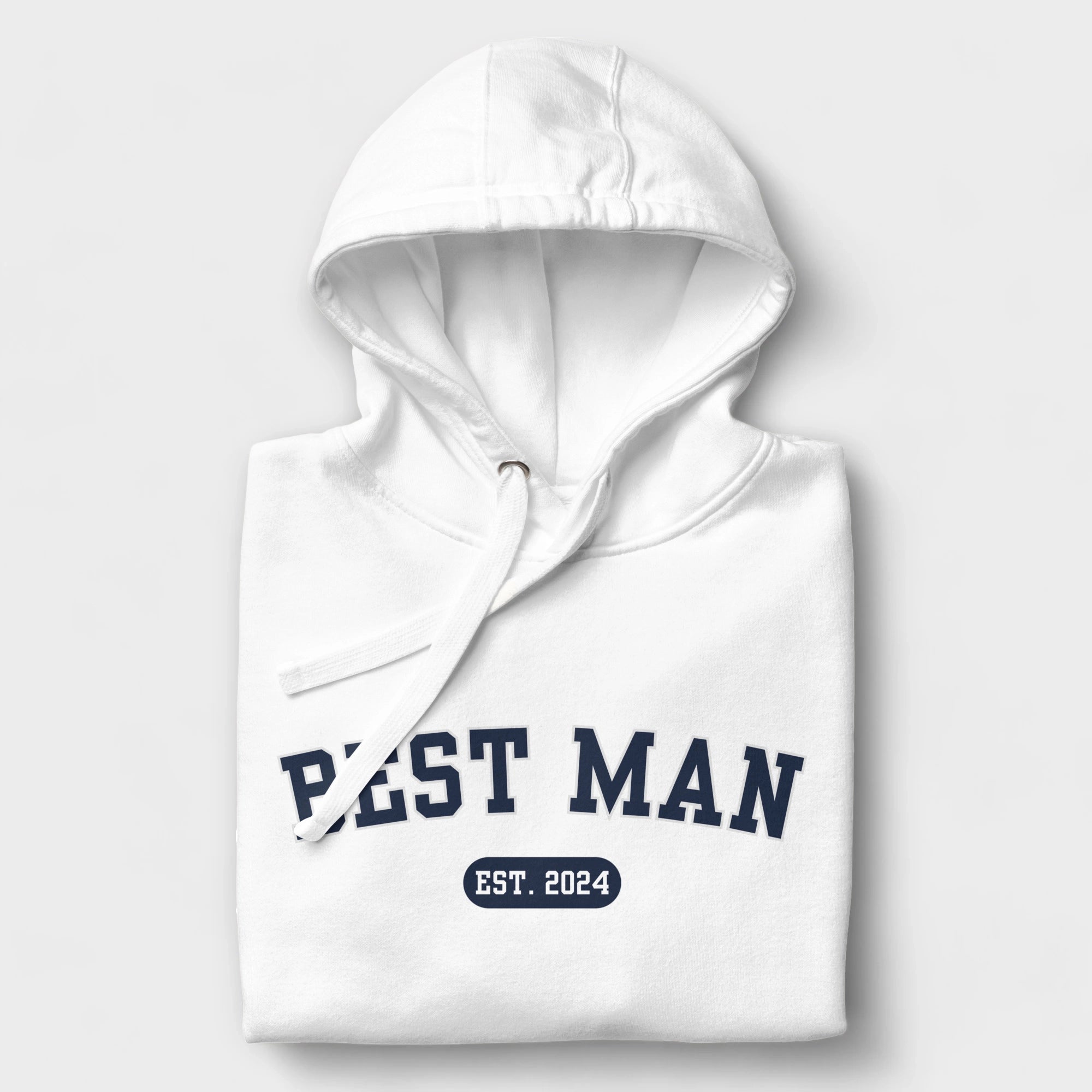 Best Man Varsity Hoodie - White-Union Threads