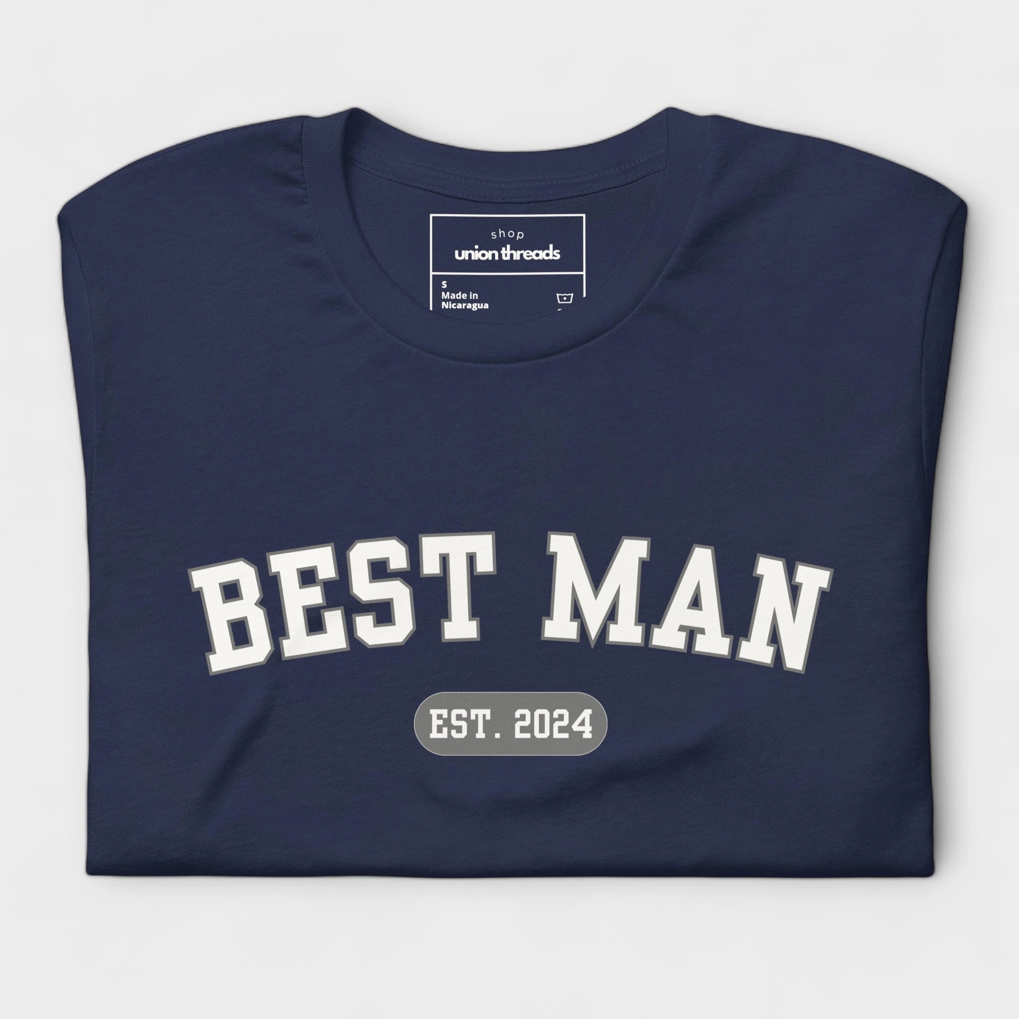 Best Man Varsity Shirt - Navy-Union Threads