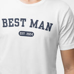 Best Man Varsity Shirt - White-Union Threads