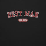 Best Man Varsity Sweatshirt - Black and Red-Union Threads