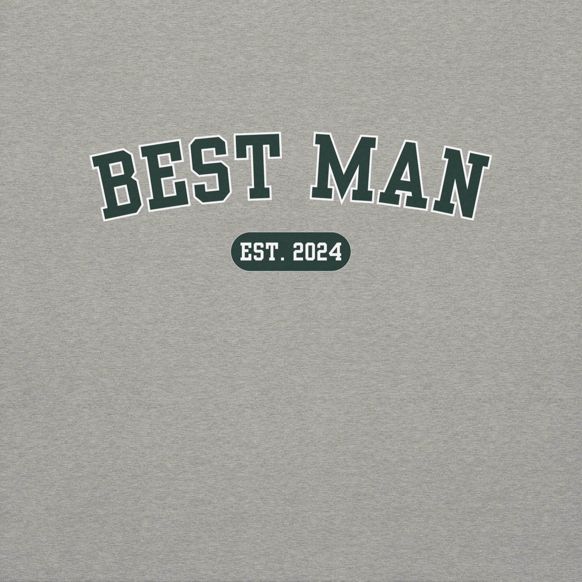 Best Man Varsity Sweatshirt - Heather Gray-Union Threads