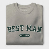 Best Man Varsity Sweatshirt - Heather Gray-Union Threads