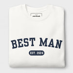 Best Man Varsity Sweatshirt - White-Union Threads