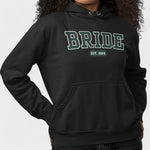 Bride Varsity Hoodie - Black and Green-Union Threads