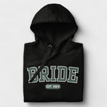 Bride Varsity Hoodie - Black and Green-Union Threads