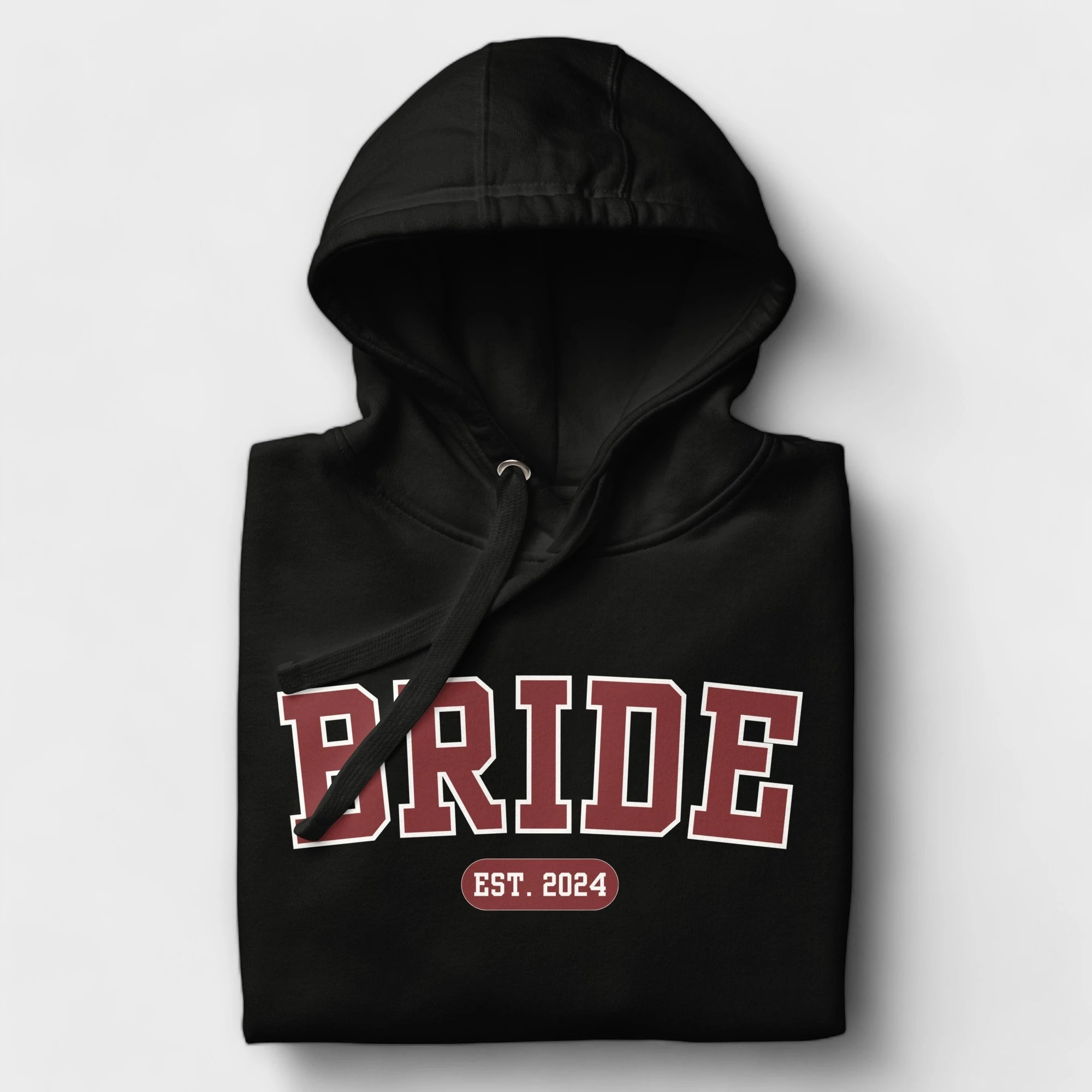 Bride Varsity Hoodie - Black and Red-Union Threads