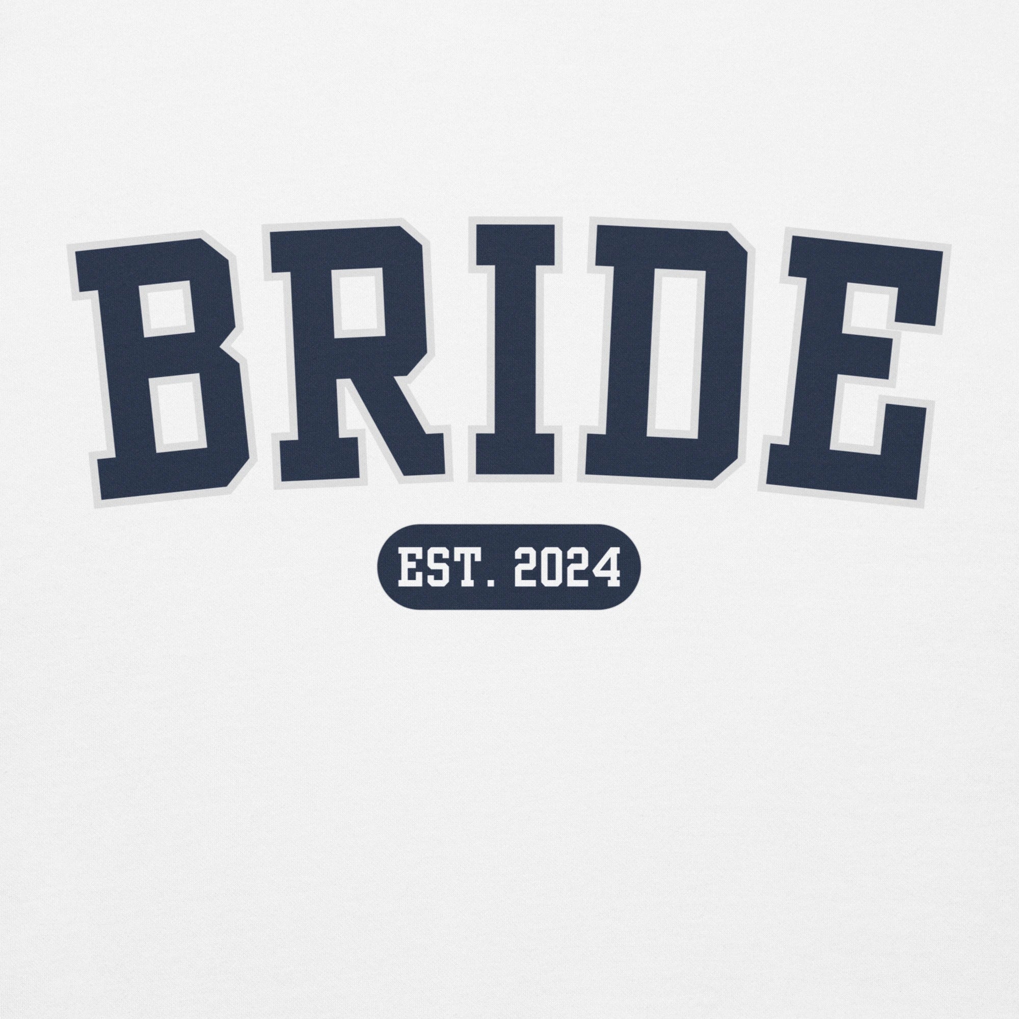 Bride Varsity Hoodie - White-Union Threads