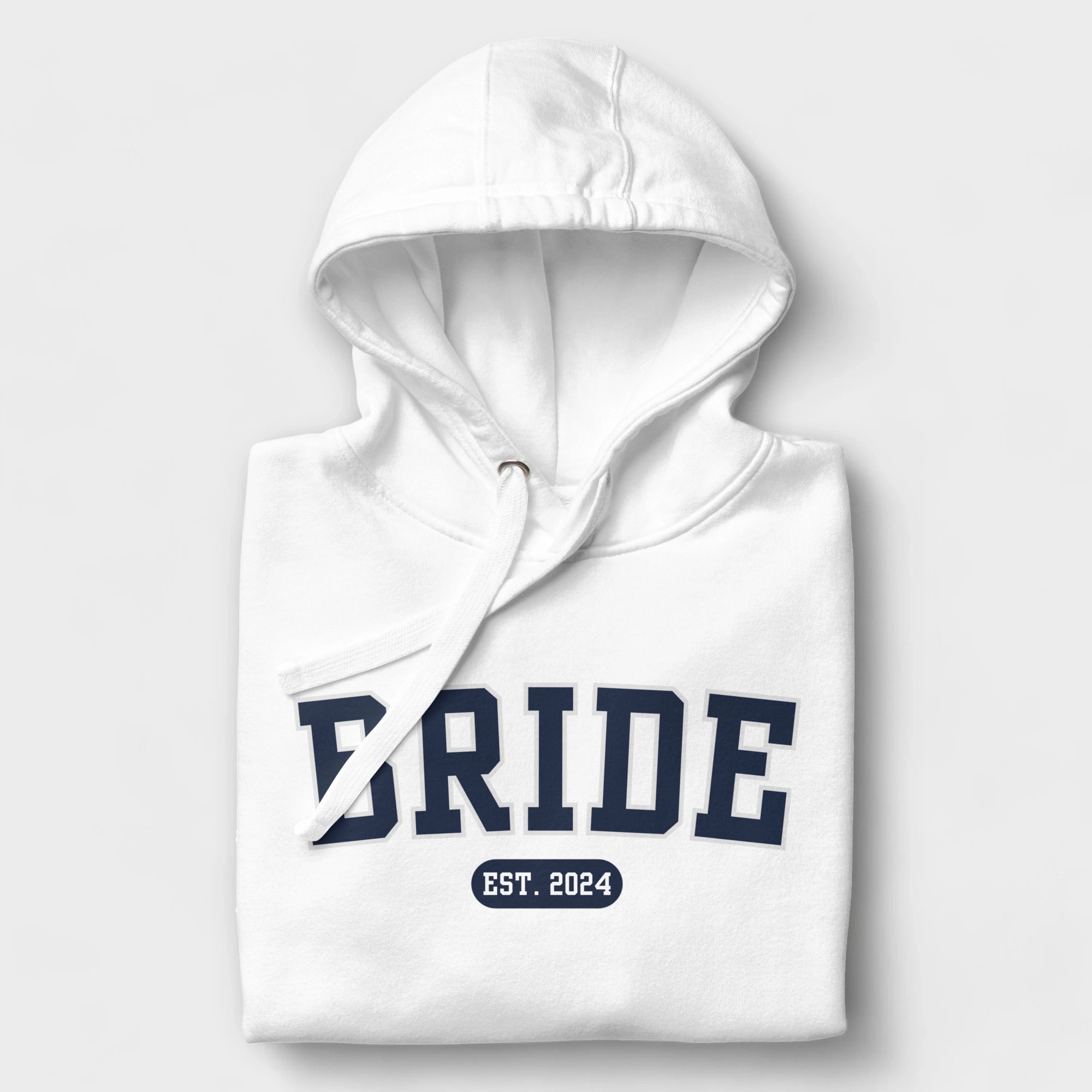 Bride Varsity Hoodie - White-Union Threads