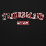 Bridesmaid Varsity Hoodie - Black and Red-Union Threads