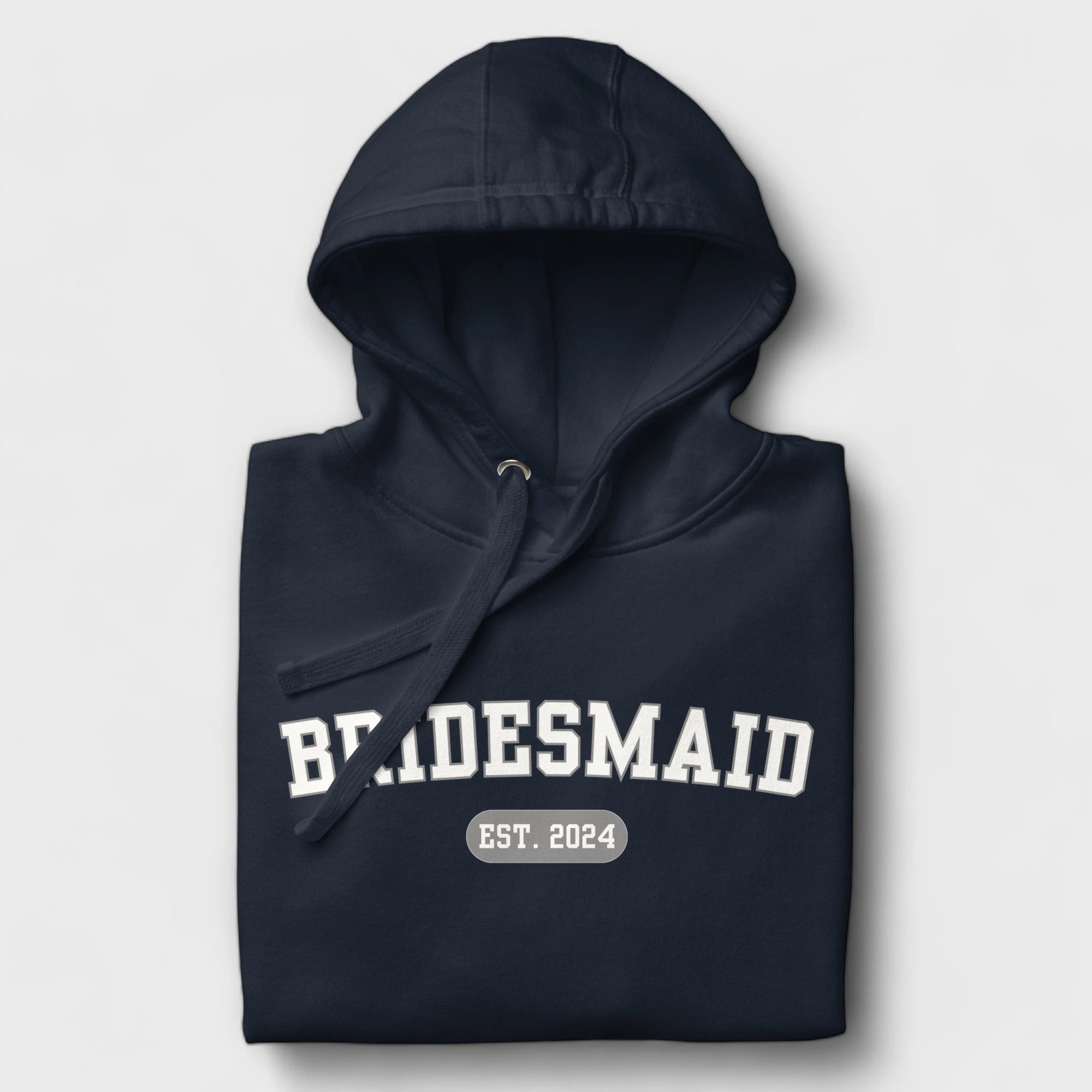 Bridesmaid Varsity Hoodie - Navy-Union Threads