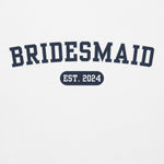 Bridesmaid Varsity Hoodie - White-Union Threads