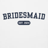 Bridesmaid Varsity Hoodie - White-Union Threads