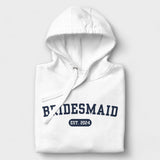 Bridesmaid Varsity Hoodie - White-Union Threads