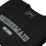 Bridesmaid Varsity Shirt - Black and Green-Union Threads