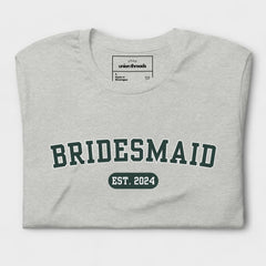 Bridesmaid Varsity Shirt - Heather Gray-Union Threads