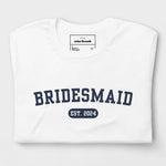 Bridesmaid Varsity Shirt - White-Union Threads