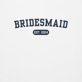 Bridesmaid Varsity Sweatshirt - White-Union Threads