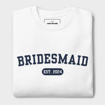 Bridesmaid Varsity Sweatshirt - White-Union Threads