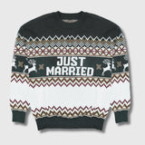 Just Married Christmas Sweater - Pine