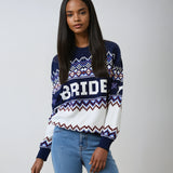 Bride Christmas Sweater - Arctic Blue