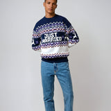 Just Married Christmas Sweater - Arctic Blue