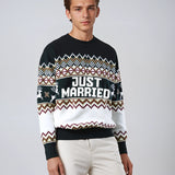 Just Married Christmas Sweater - Pine