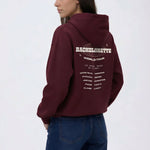 Model wearing Bachelorette Tour Hoodie - Maroon
