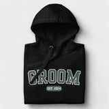 Groom Varsity Hoodie - Black and Green-Union Threads