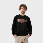 Groom Varsity Sweatshirt - Black and Red-Union Threads