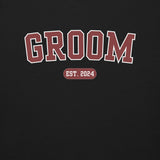 Groom Varsity Sweatshirt - Black and Red-Union Threads