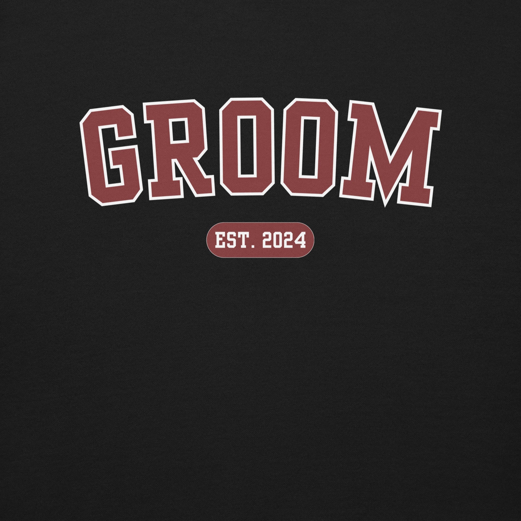 Groom Varsity Sweatshirt - Black and Red-Union Threads