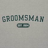 Groomsman Varsity Hoodie - Heather Gray-Union Threads