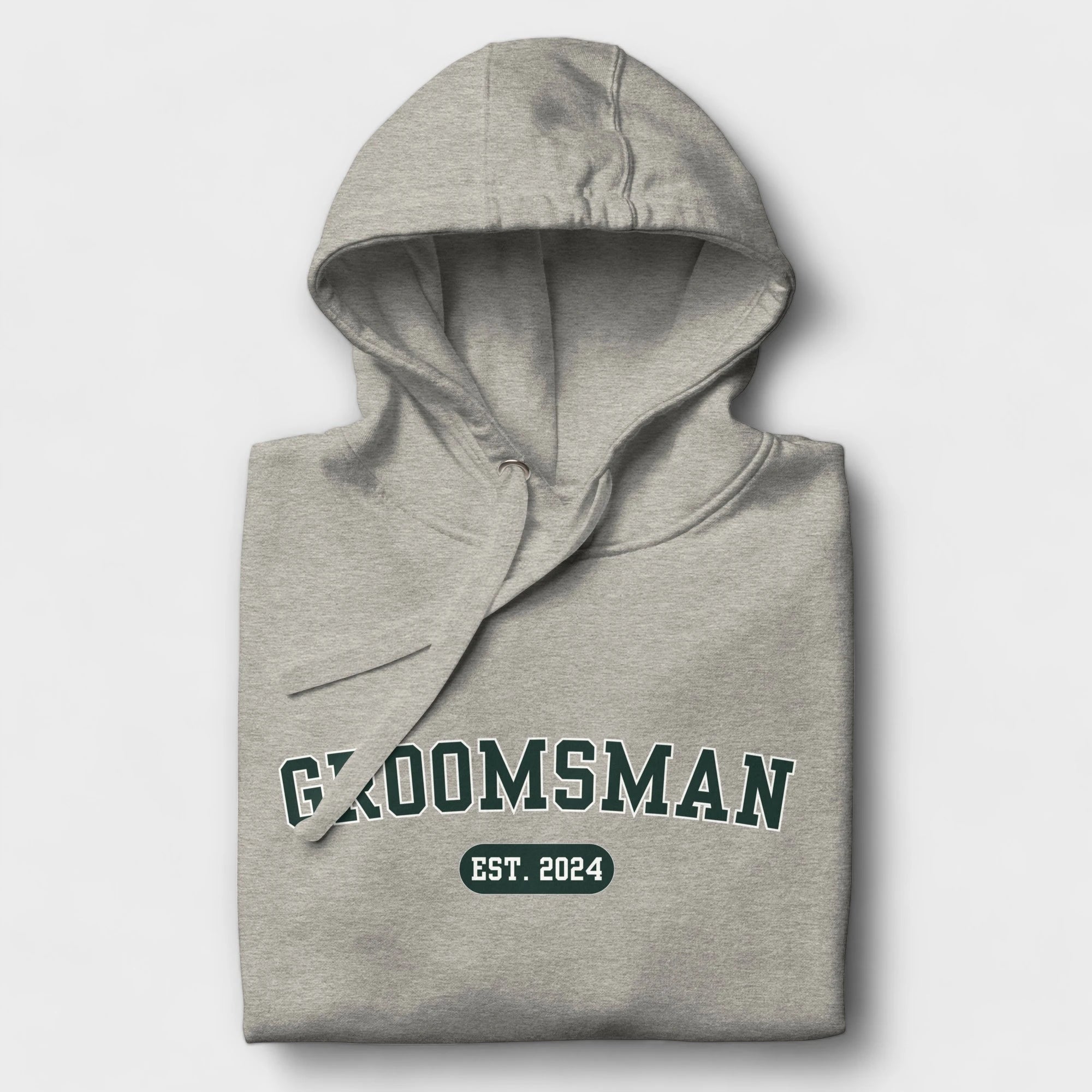 Groomsman Varsity Hoodie - Heather Gray-Union Threads