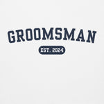 Groomsman Varsity Hoodie - White-Union Threads